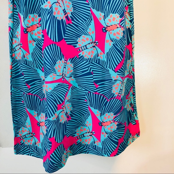 Boutique-Tracy Negoshian blue cold shoulder dress - Picture 5 of 8